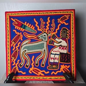 Colorful Huichol Art Wall Decor